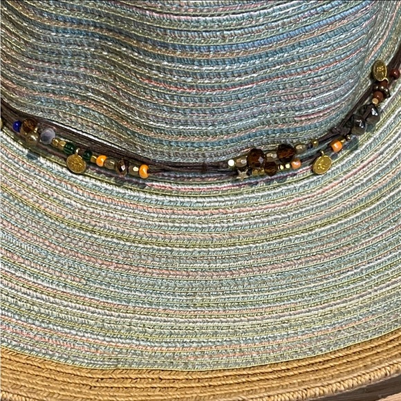 Sun and Sand Hat Straw Natural Beach Cruise Adjust UPF 50 new - Picture 3 of 12